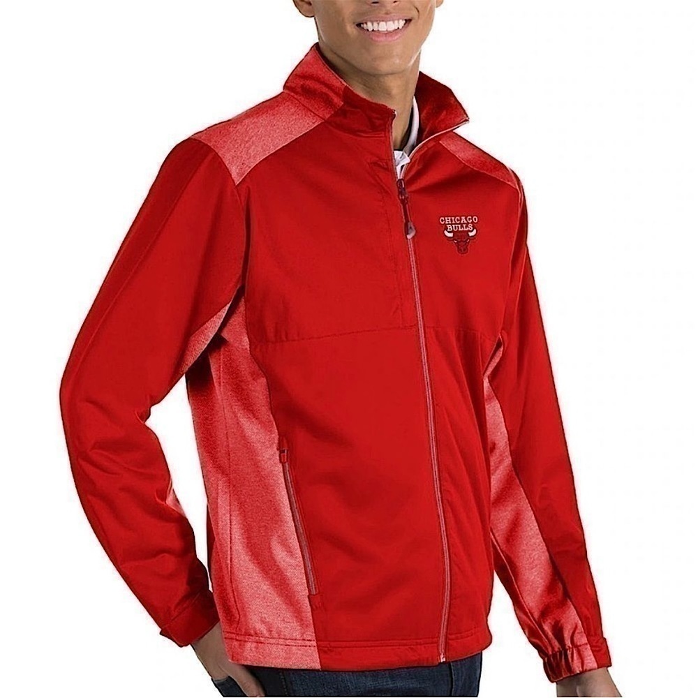 NWT Chicago Bulls Men's Antigua Revolve Full-Zip‎ Jacket in Red Size 2XL